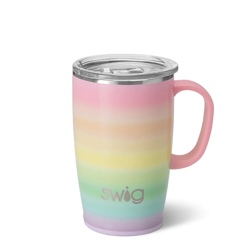 Over the Rainbow 18oz Travel Mug w/Handle - Swig Life 