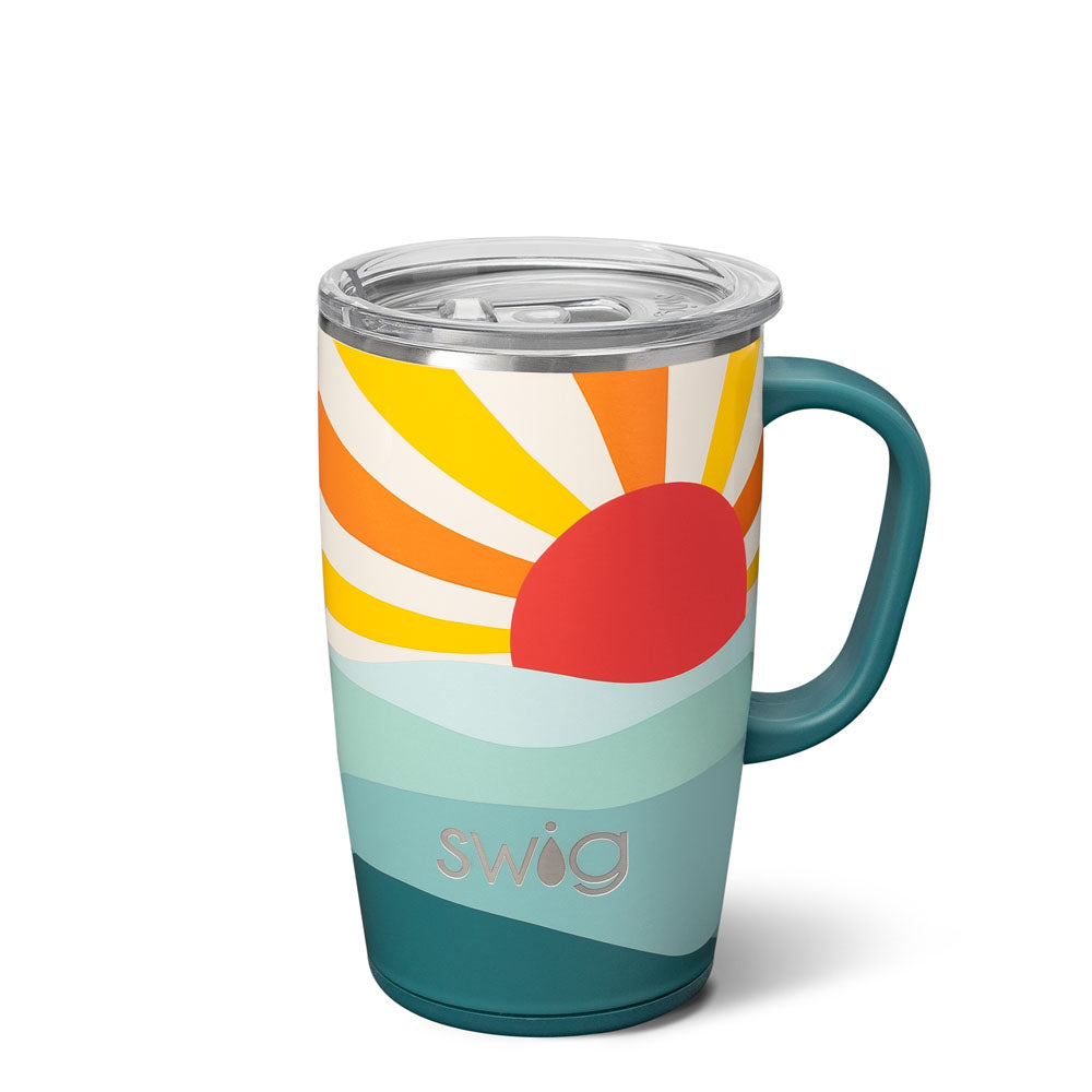 Swig Life Mega Mug with Comfort Grip Handle - Apres Ski Insulated Stainless Steel - 40oz - Dishwasher Safe with A Non-Slip Base