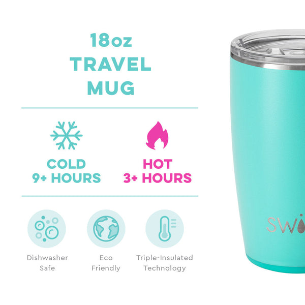 Swig 18 oz Travel Mug Aqua