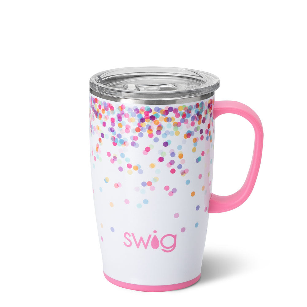 Swig Insulated Travel Mug 18 oz To Go Coffee Cup for Hot & Cold - Mardi  Graw