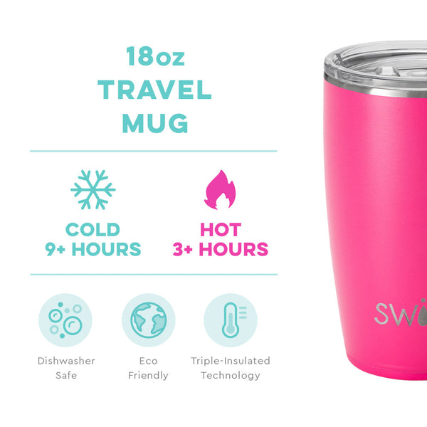 Stainless Steel Insulated Coffee Cup, THILY 12 oz Vacuum Insulated Travel Mug with Handle, Spill-Proof Lid, Keep Coffee Cold or Hot, Ombre: Pink 