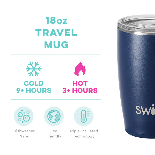 SWIG Life - 18oz Stainless Steel Insulated Mug - Matte Navy