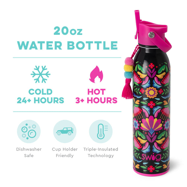 Swig Life 20oz Caliente Insulated Flip + Sip Cap Water Bottle temperature infographic - cold 24+ hours or hot 3+ hours
