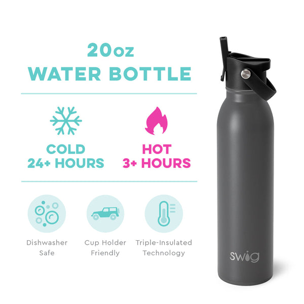 Grey Flip + Sip Bottle (20oz)