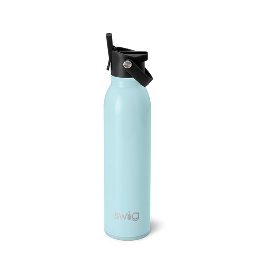 Swig Life 20oz Shimmer Aquamarine Insulated Flip + Sip Cap Water Bottle