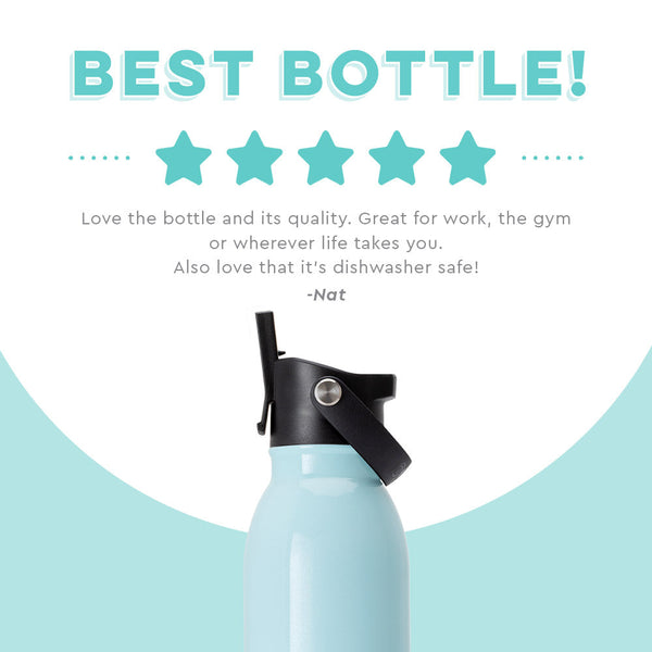 Swig Life customer review on 20oz Shimmer Aquamarine Flip + Sip Bottle - Best bottle