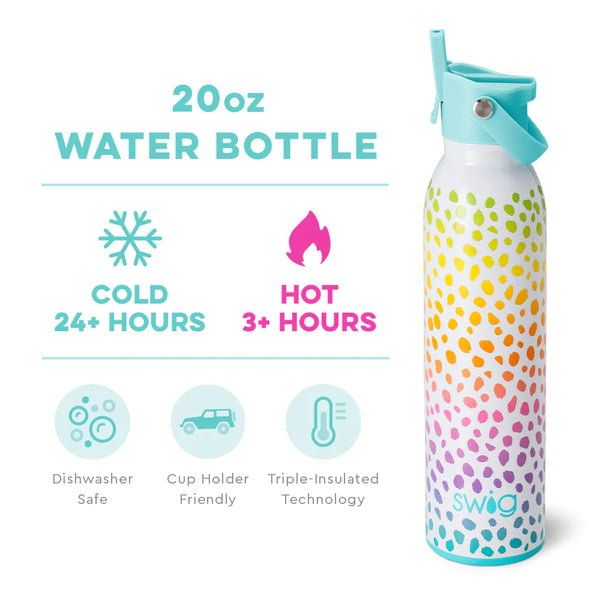 Swig Life 20oz Wild Child Insulated Flip + Sip Cap Water Bottle temperature infographic - cold 24+ hours or hot 3+ hours