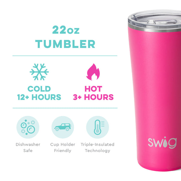 Swig 12 oz. Lowball Tumbler - Pink Bamboo Trellis