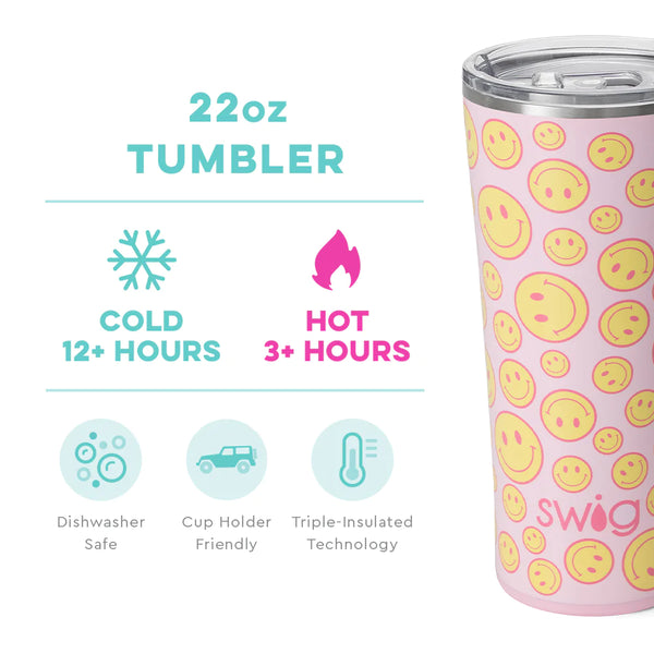 Oh Happy Day 22oz Insulated Tumbler - Swig Life  