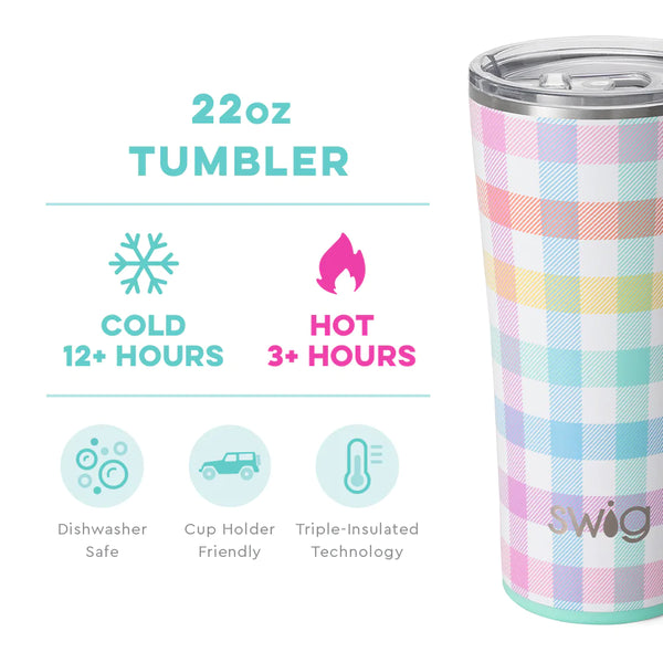 Pretty in Plaid 22oz Insulated Tumbler - Swig Life 