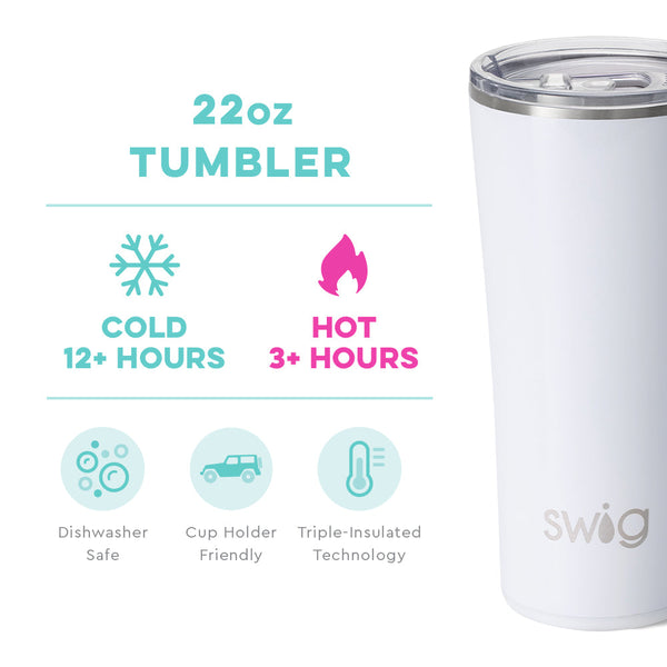 Shimmer Diamond White Tumbler (22oz)