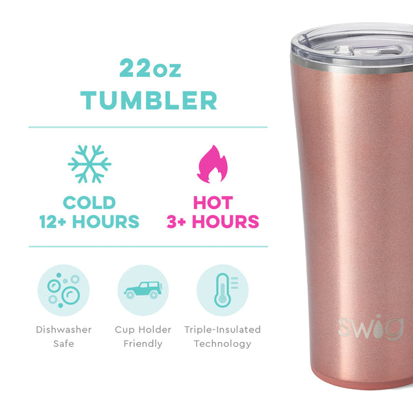 Shimmer Rose Gold Tumbler (22oz)
