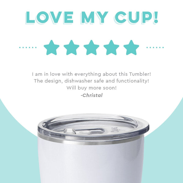 Swig Life customer review on 32oz Shimmer Diamond White Tumbler - Love my cup