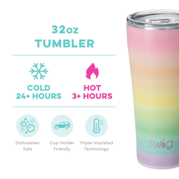 Over the Rainbow 32oz Insulated Tumbler - Swig Life 