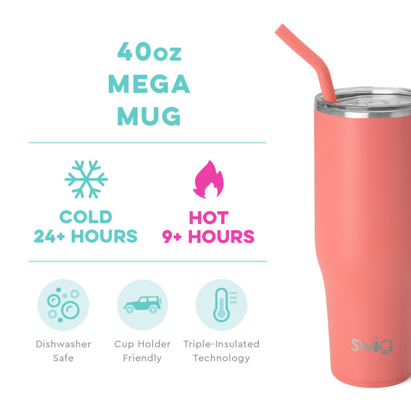 swig Swig Coral Mega Mug 40 oz