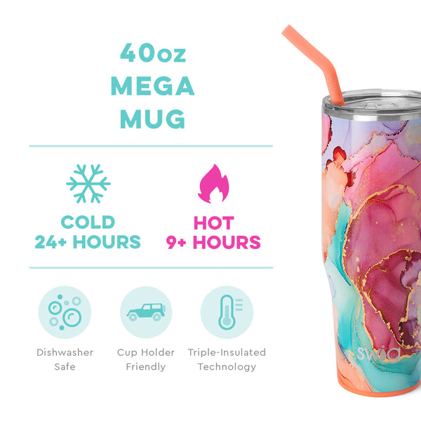 Swig Life 40oz Mega Mug, 40 oz Tumbler with Handle and Straw, Cup Holder  Friendly, Dishwasher Safe, …See more Swig Life 40oz Mega Mug, 40 oz Tumbler