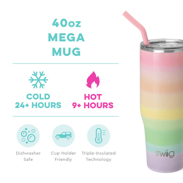 40oz Swig Mega Mug, Over The Rainbow – Sew Southern Designs