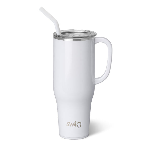 Swig Life 40oz Shimmer White Insulated Mega Mug with Handle