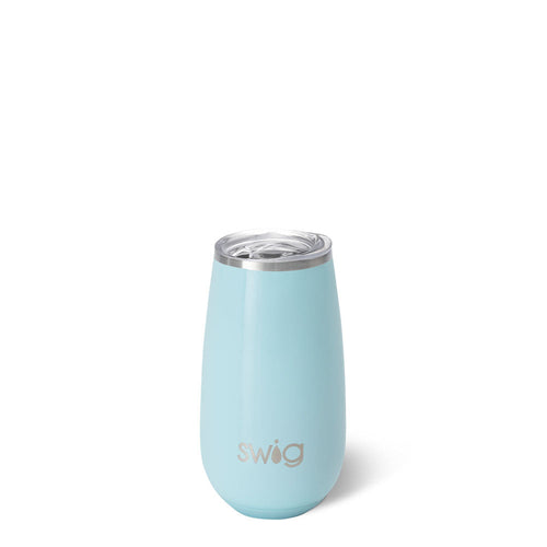 Shimmer Aquamarine Stemless Flute (6oz)
