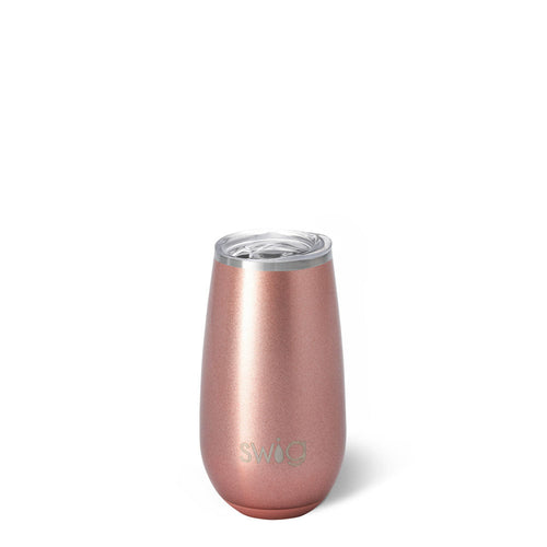 Shimmer Rose Gold Stemless Flute (6oz)