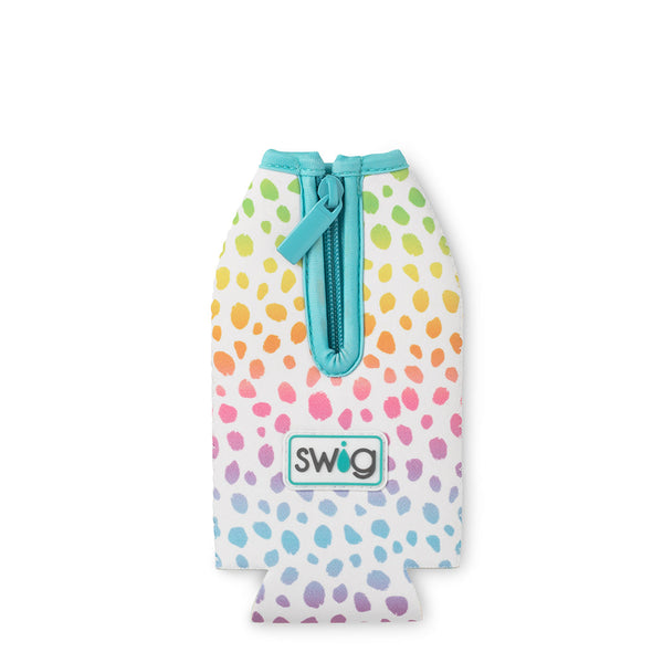 Swig Life Wild Child Insulated Neoprene Bottle Coolie with Zipper Flat Lay