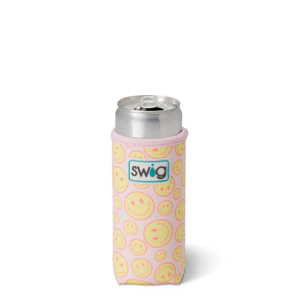 Swig Life Oh Happy Day Insulated Neoprene Slim Can Coolie