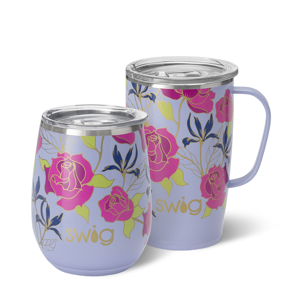 Hot Pink Travel Mug & Wine Cup Set Swig Life
