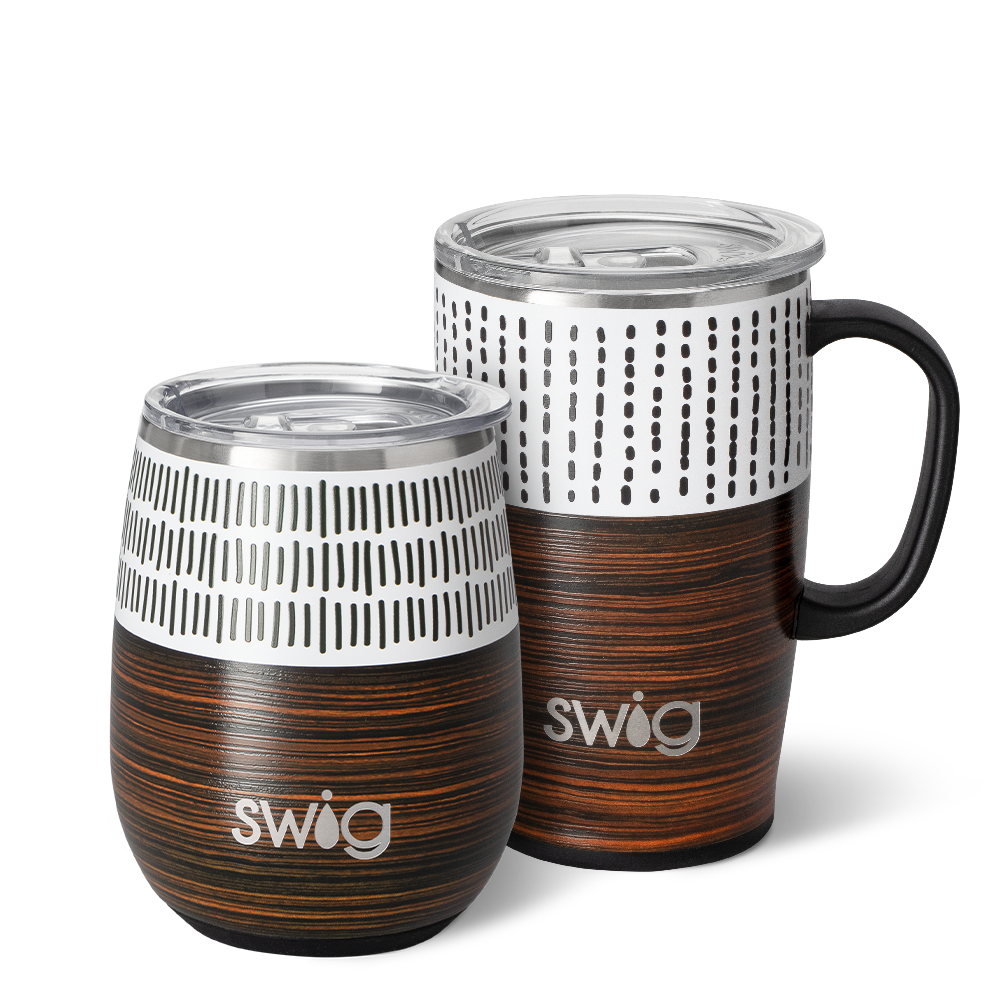 Hot Pink Travel Mug & Wine Cup Set Swig Life