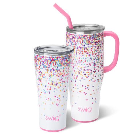 Confetti + Pink Reusable Straw Set