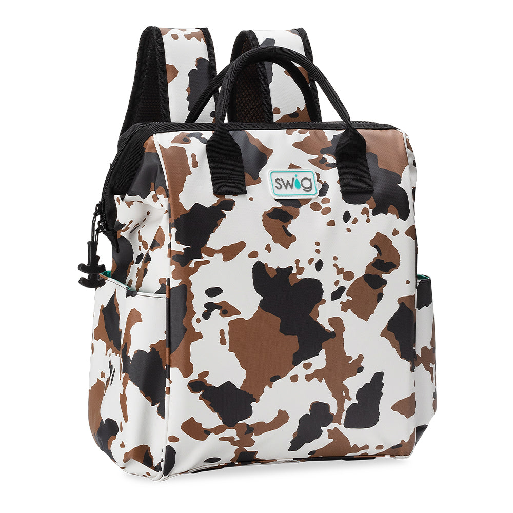 Hayride Cow Print Packi Backpack Cooler - Swig Life