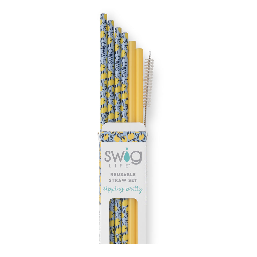 Wild Child + Aqua Reusable Straw Set Swig Life